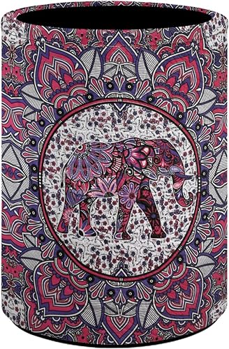 BIGCARJOB Portalápices de poliuretano para escritorio, diseño de elefante bohemio, organizador de papelería para mujeres, regalos de damas, caja de