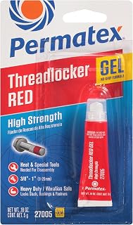 27005 High Strength Threadlocker Red Gel Squeeze, 5 g
