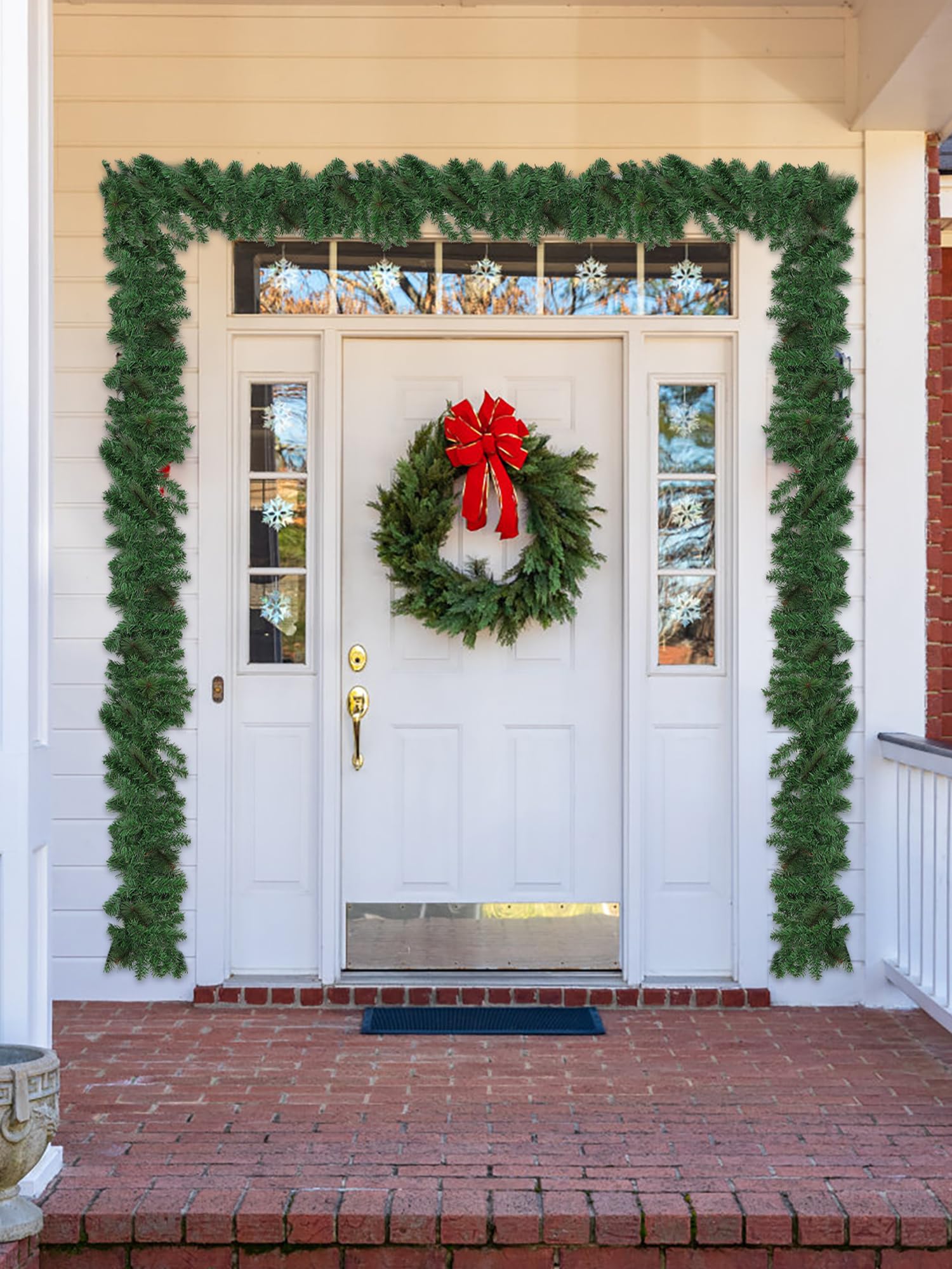 Ghirlanda Natalizia Illuminata 2.7m Con 50 Luci LED - Per Porte, Scale E Camino