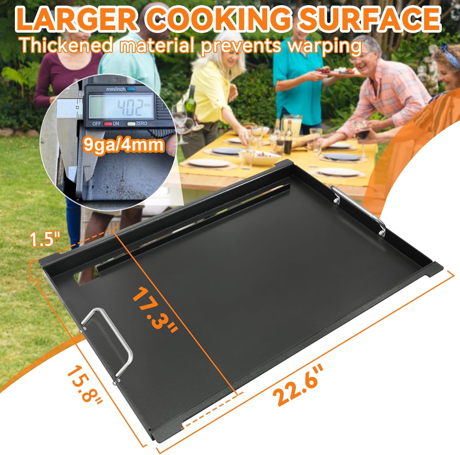 SafBbcue Flat Top Griddle for Weber for Broil King Grills, Full-Size Griddle for Broil King Baron 440 Baron 320 9221-64 9221-67 Grill Griddle for Weber Spirit E-310 E-320 S-310 S-320, 6787