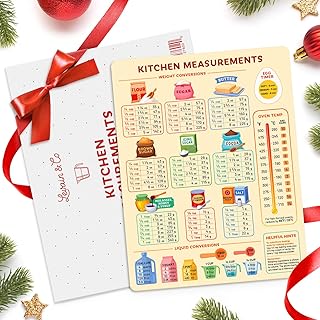 Kitchen Conversion Chart Magnet for Easier Cooking & Kitchen Baking - Kitchen Gadget Baking Gifts - Metric Conversion Chart for Cooking - Cute Kitchen Accessories - Kitchen Needs Baking Accessories