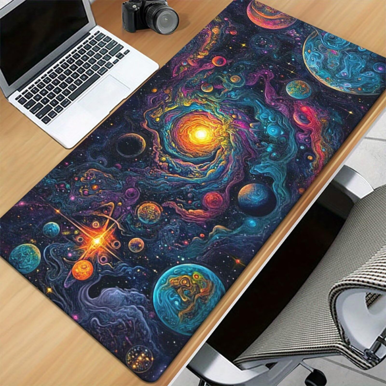 Alfombrilla de Ratón Gaming XXL 1000x500x2mm, Cielo Estrellado Ensueño | Alfombrilla Escritorio Grande Antideslizante, Superficie de Alta Precisión y Velocidad para Teclado, PC y Laptop