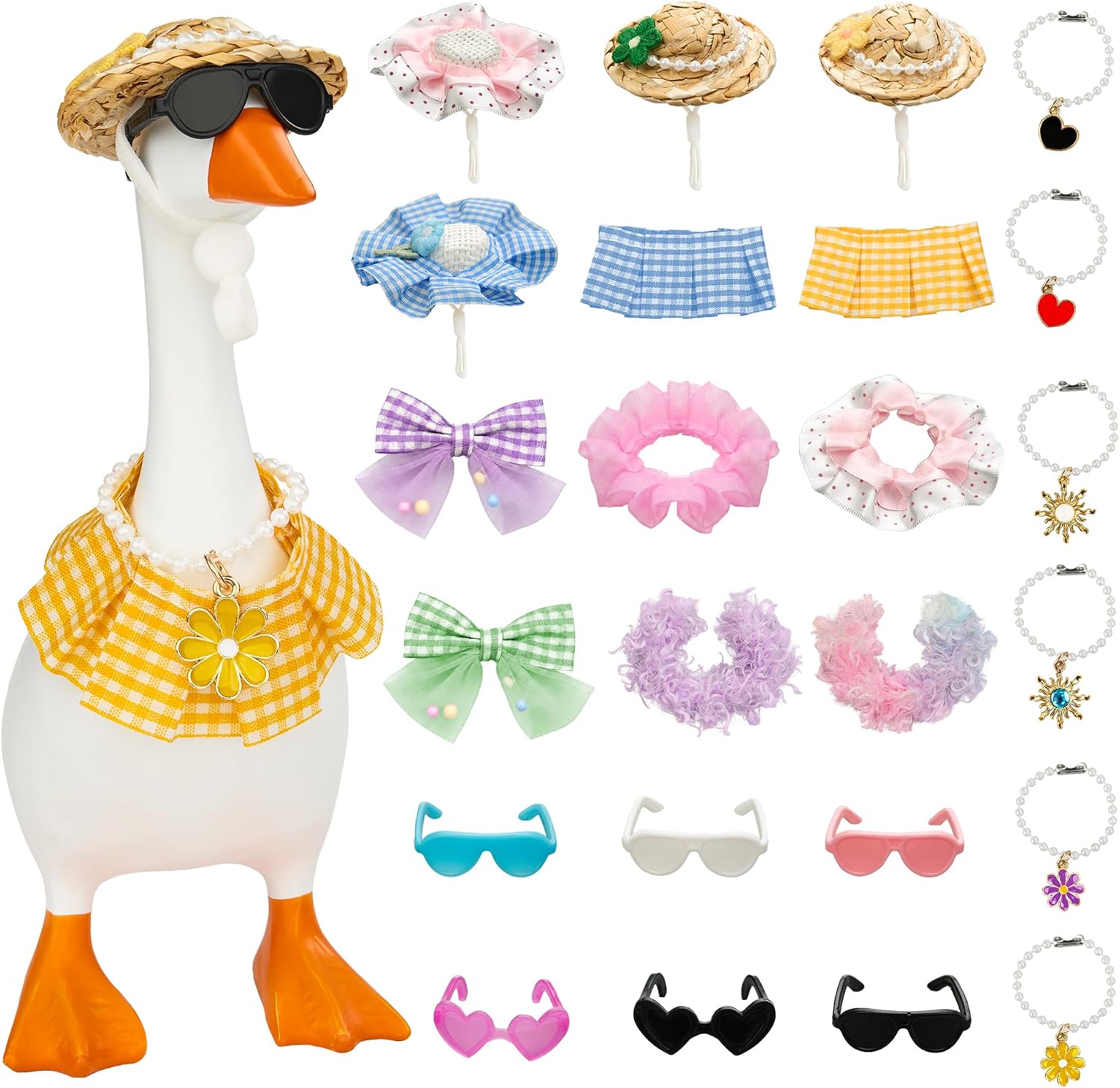 7 Inch Goose Outfits 24 PCs Mix and Match Fall Decor Set