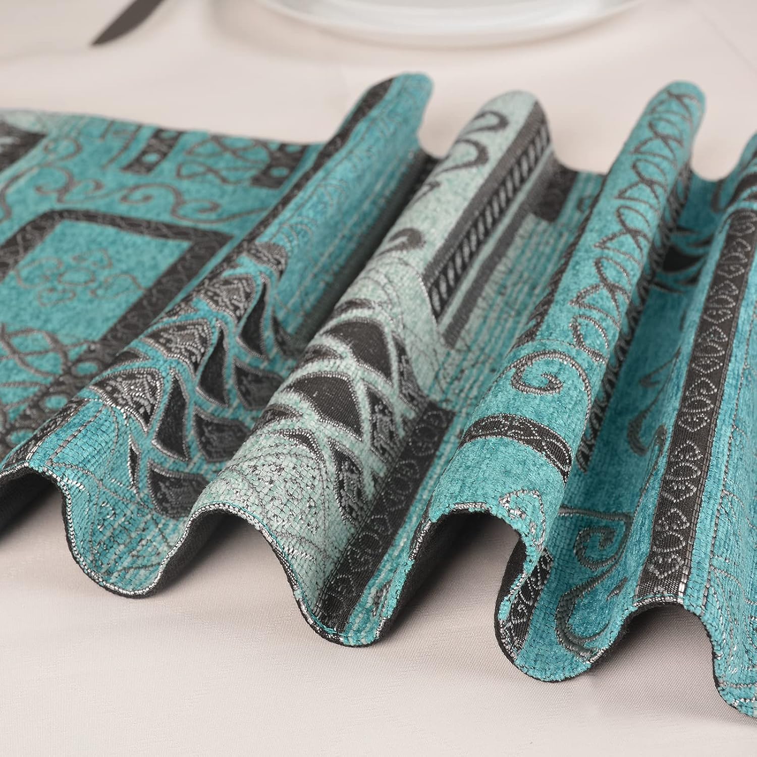 Hоt Dеаlѕ Artbisons Table Runners Handmade Artistic Top Decor Coffee Table Runner Dining Table Linens (Abstract Blue /120 x 13'')