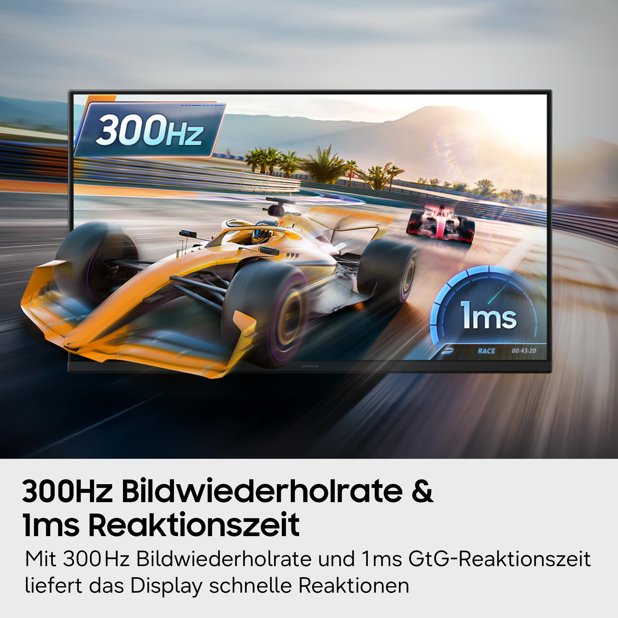 Samsung Odyssey G4 27 Zoll G40H FHD Fast IPS 300 Hz Gaming Monitor | 1080p PC Bildschirm, Reaktionszeit 1 ms, HDR10, AMD FreeSync Premium, Eye Saver Mode, Flicker Free, LS27HG402EUXEN