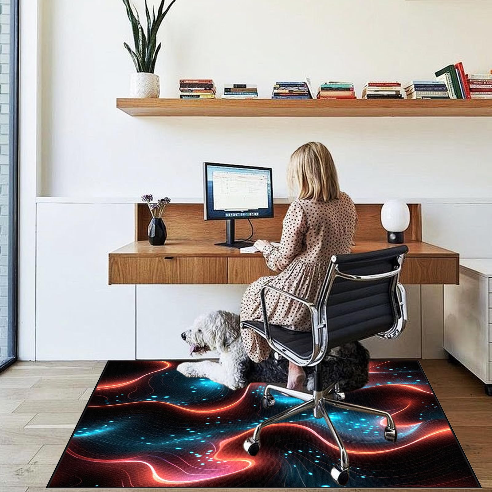 Mata na biurko do gier antypoślizgowa mata na krzesło biurowe, 200 x 280 cm mata ochronna na podłogę, mata podłogowa dla graczy, mata podłogowa do foteli gamingowych mata chroniąca podłogę