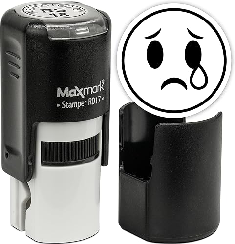 Miniatura 12 de MaxMark Sello Emoji Redondo Autoentintado - Corazón - Tinta Púrpura