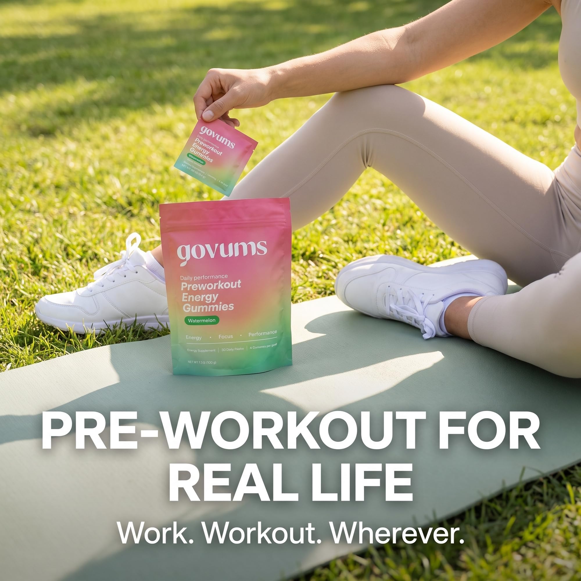 Pre-Workout Energy Gummies, 100mg Caffeine, 30 Servings, Watermelon — Amazon image 6