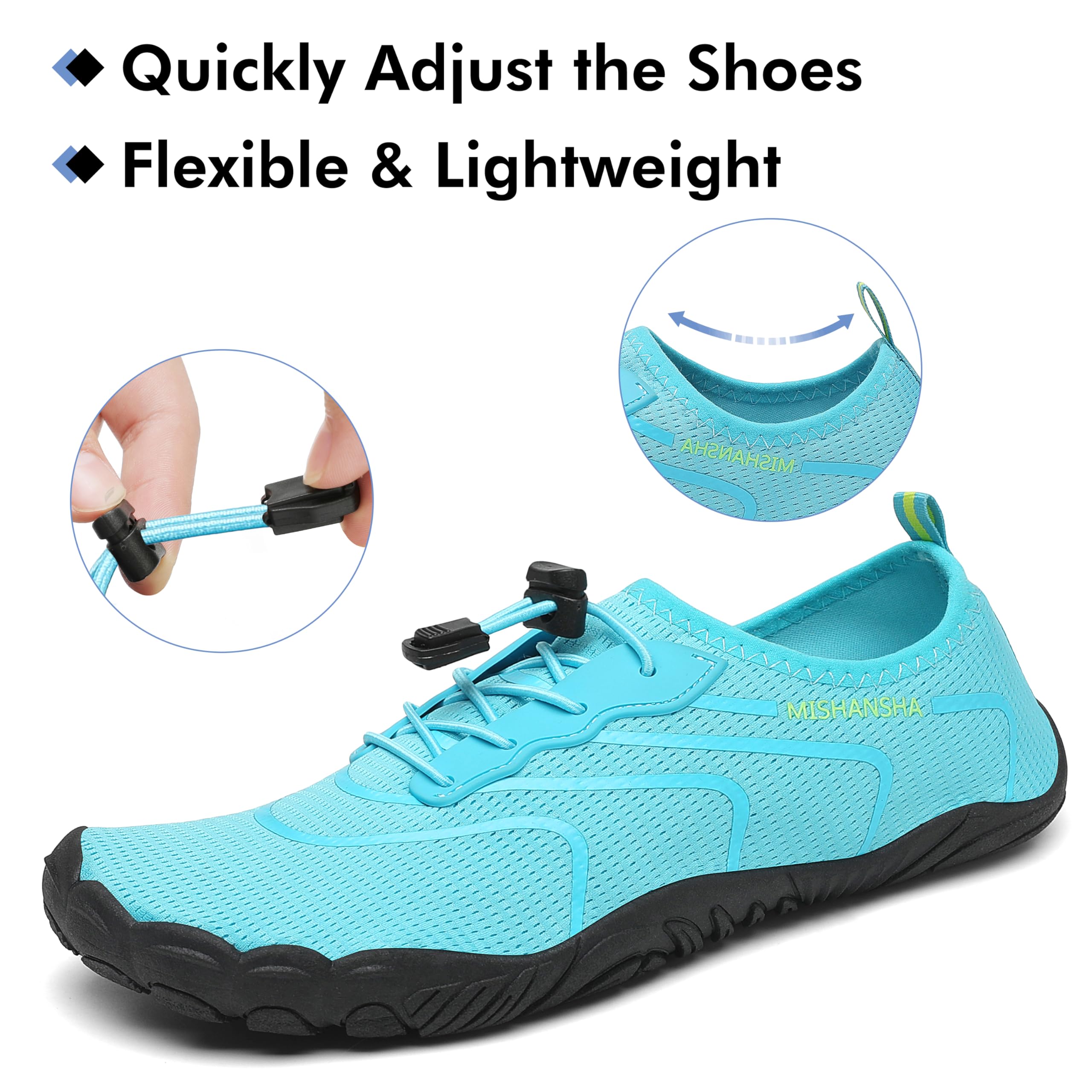 Mishansha Barefoot Escarpines Hombre Verano Zapatos de Agua Mujer