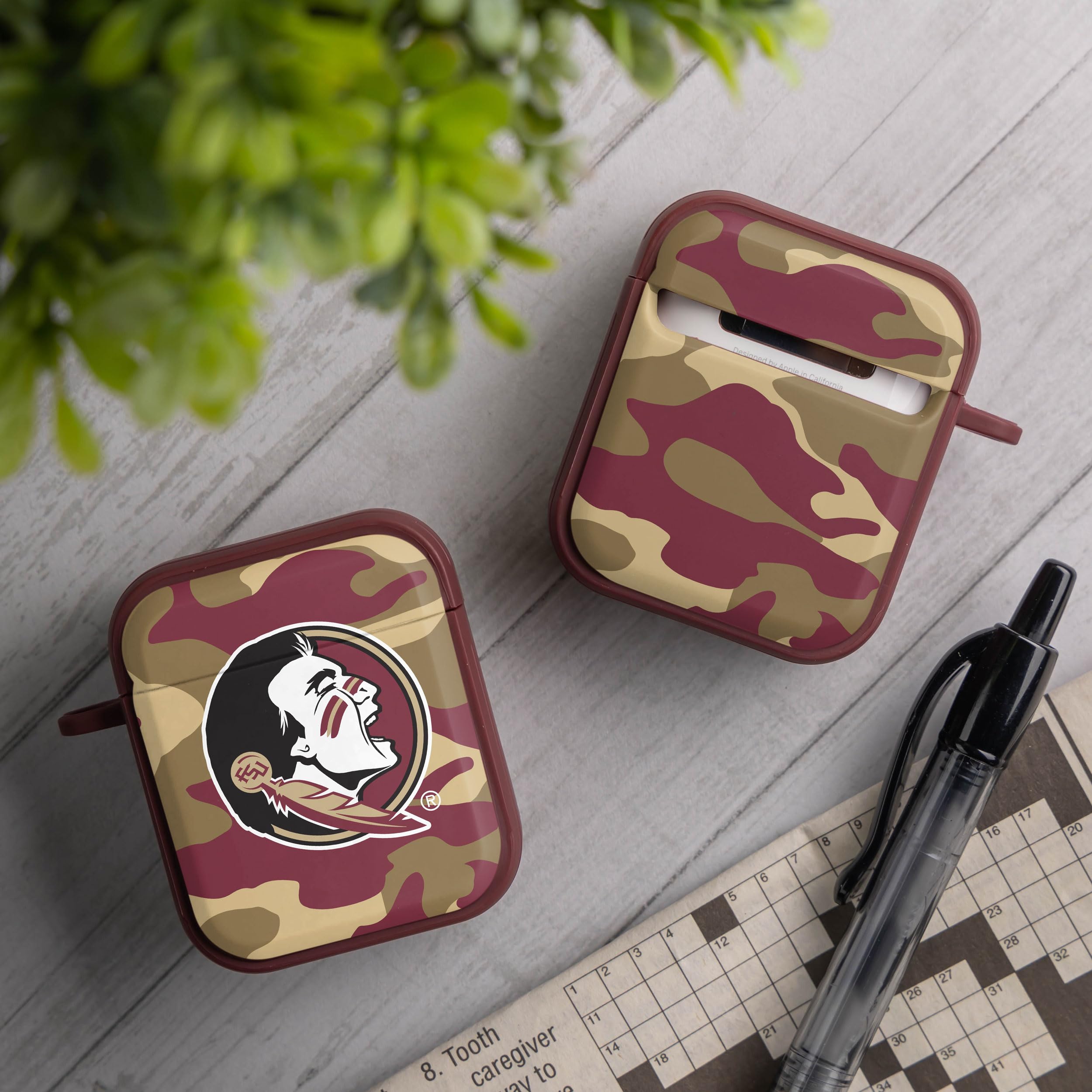 AFFINITY BANDS Florida State Seminoles Camo HDX Case Cover Compatible with Apple AirPods Generations 1 & 2
