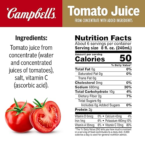 Miniatura 2 de Jugo de tomate 100% Campbell's, botella de 46 fl oz