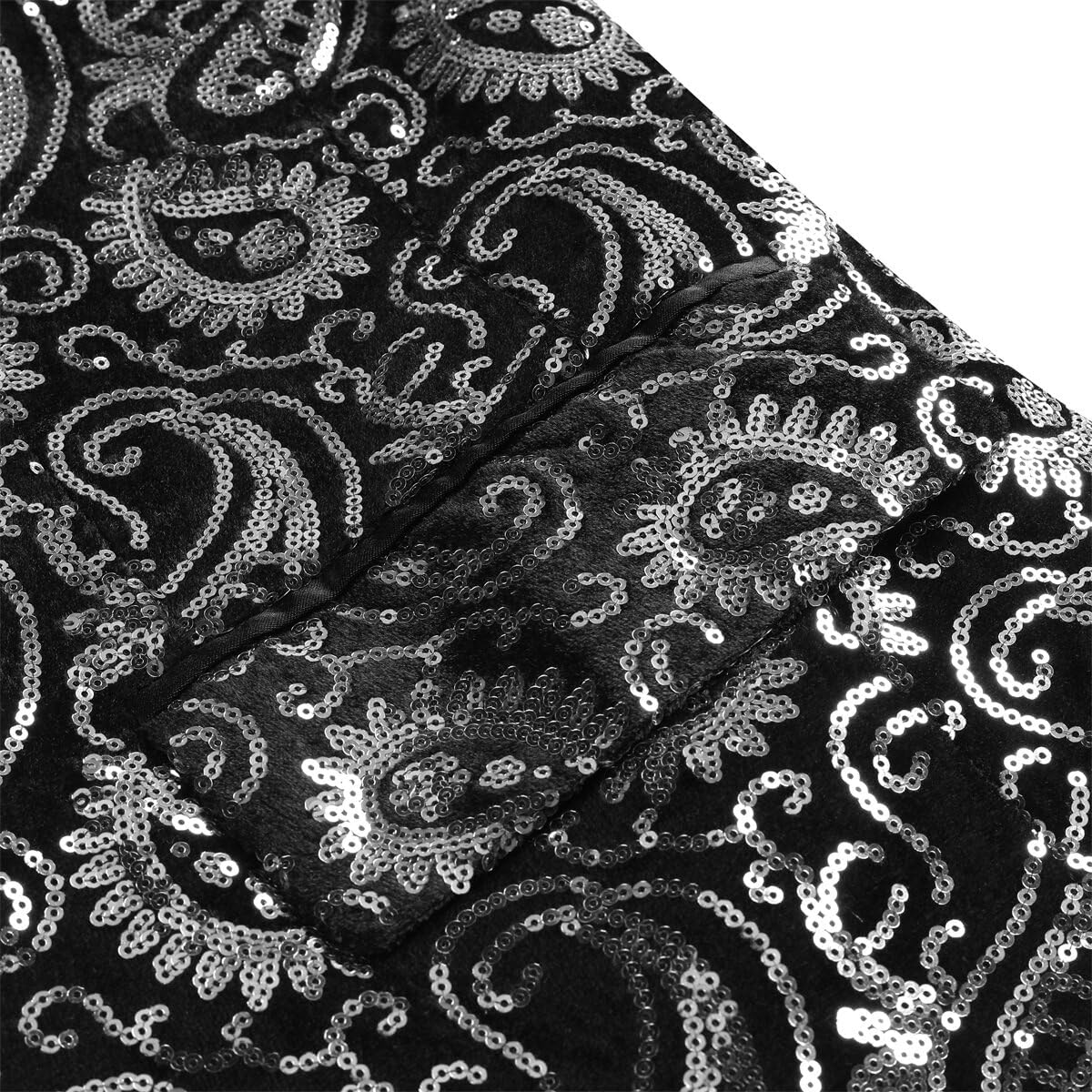 Cloudstyle Men's Dress Floral Suit Notched Lapel Slim Fit Stylish Blazer Dress Suit - Image 5