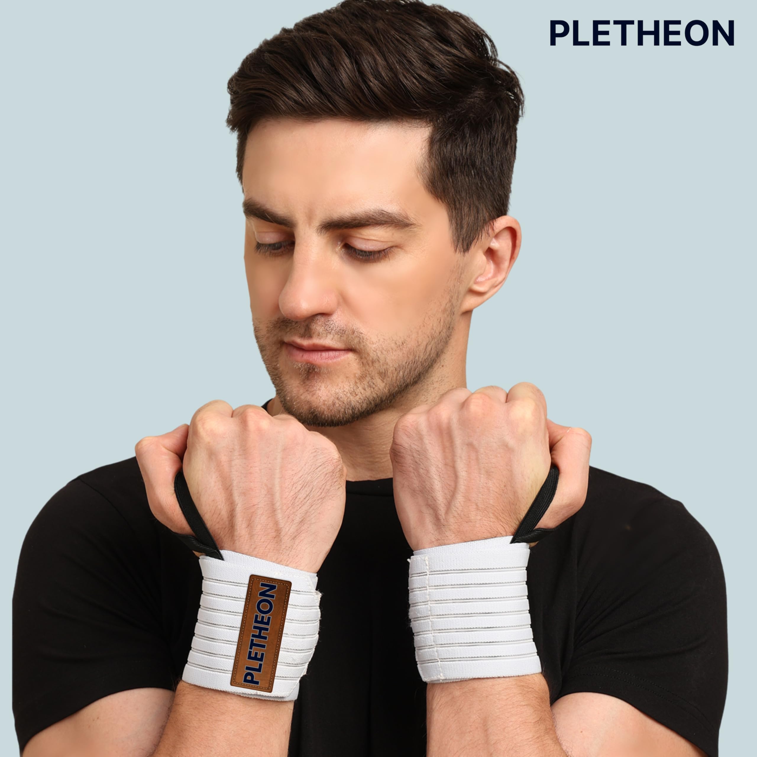 PLETHEON Wrist Support Band for Gym, Workout & Weightlifting | Adjustable Wrist Strap for Men & Women | Pain Relief & Wrist Stability for Fitness & Sports (VENTILATED WHITE) - Image 8 thumbnail