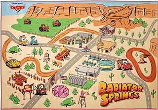 Gertmenian Disney Pixar Cars Indoor Game Rug - 4x6 Large, Non-Slip, Idea...