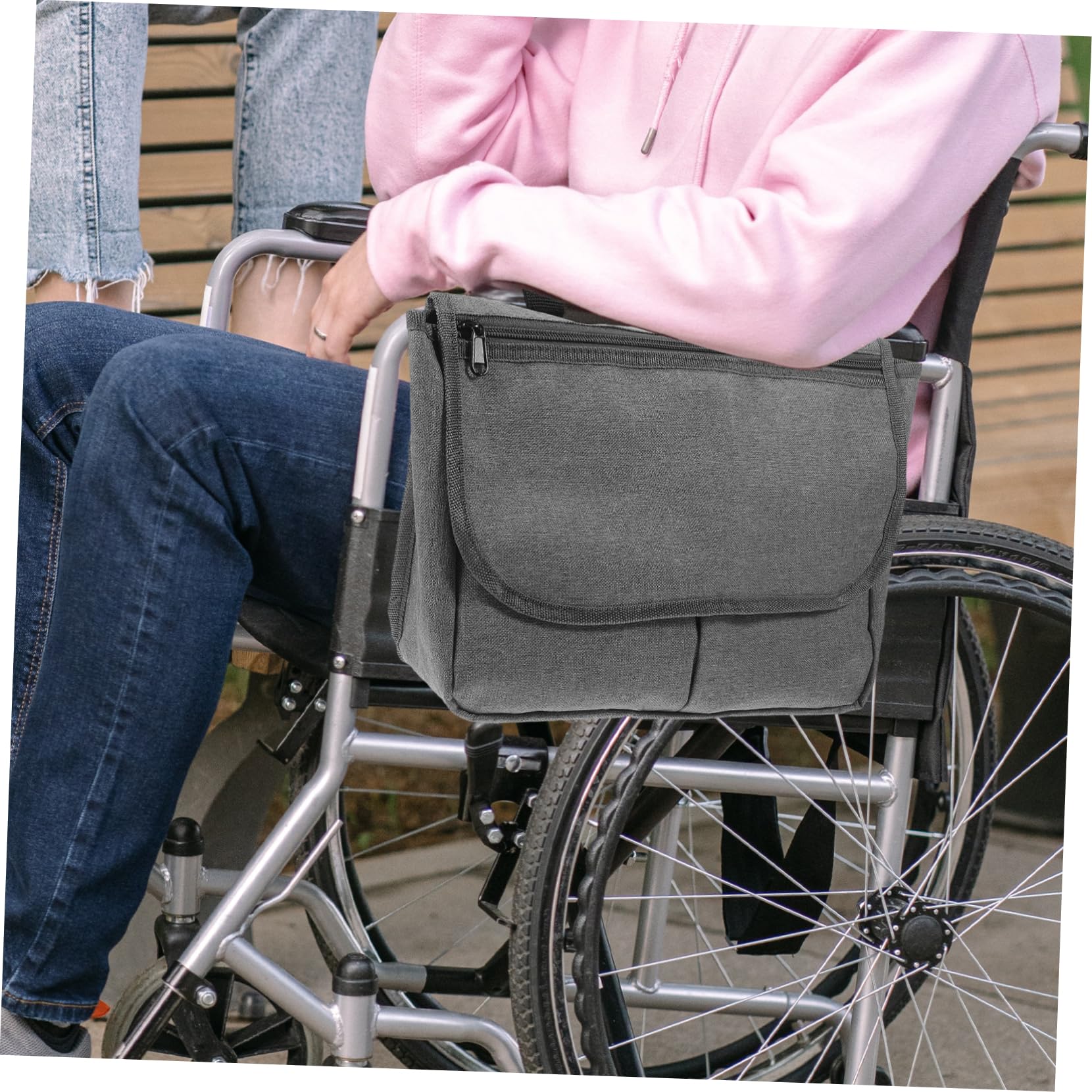 Beaupretty Bolsa Lateral De Poliéster Para Sillas De Ruedas y Andadores Bolsa De Almacenamiento Para Accesorios Para Mayores y Usuarios De Movilidad