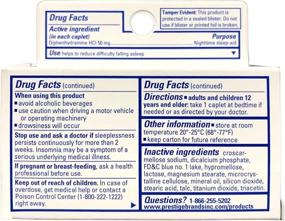 Sominex Nighttime Sleep-Aid Caplets, Maximum Strength, 16 ea (Pack of 4)