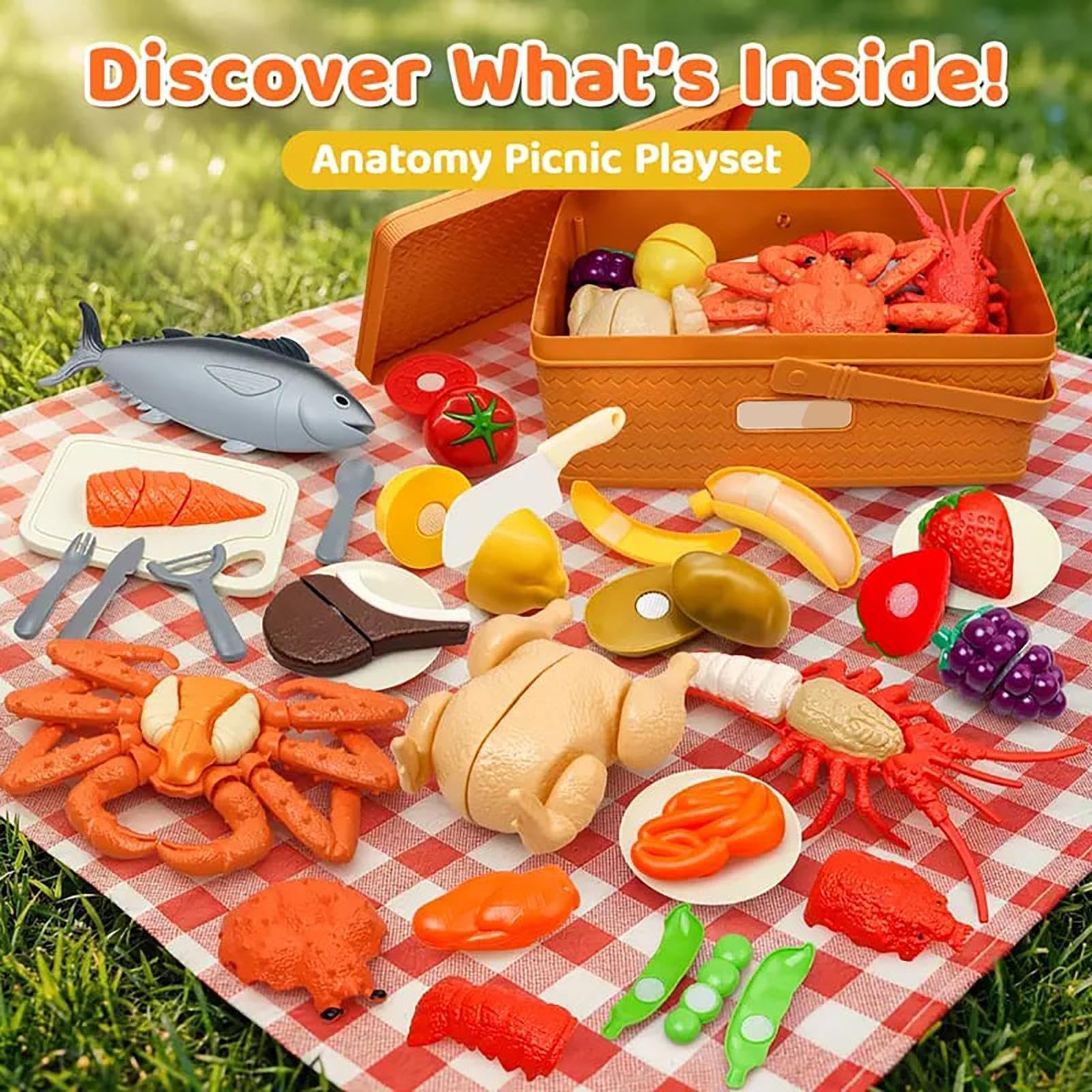 Accesorios de Cocina de Juguete Infantiles Alimentos de Juguete Realistas y | Alimentos de Juguete para Niños para Actividades Casa Preescolar Guardería 3 a 5 Años