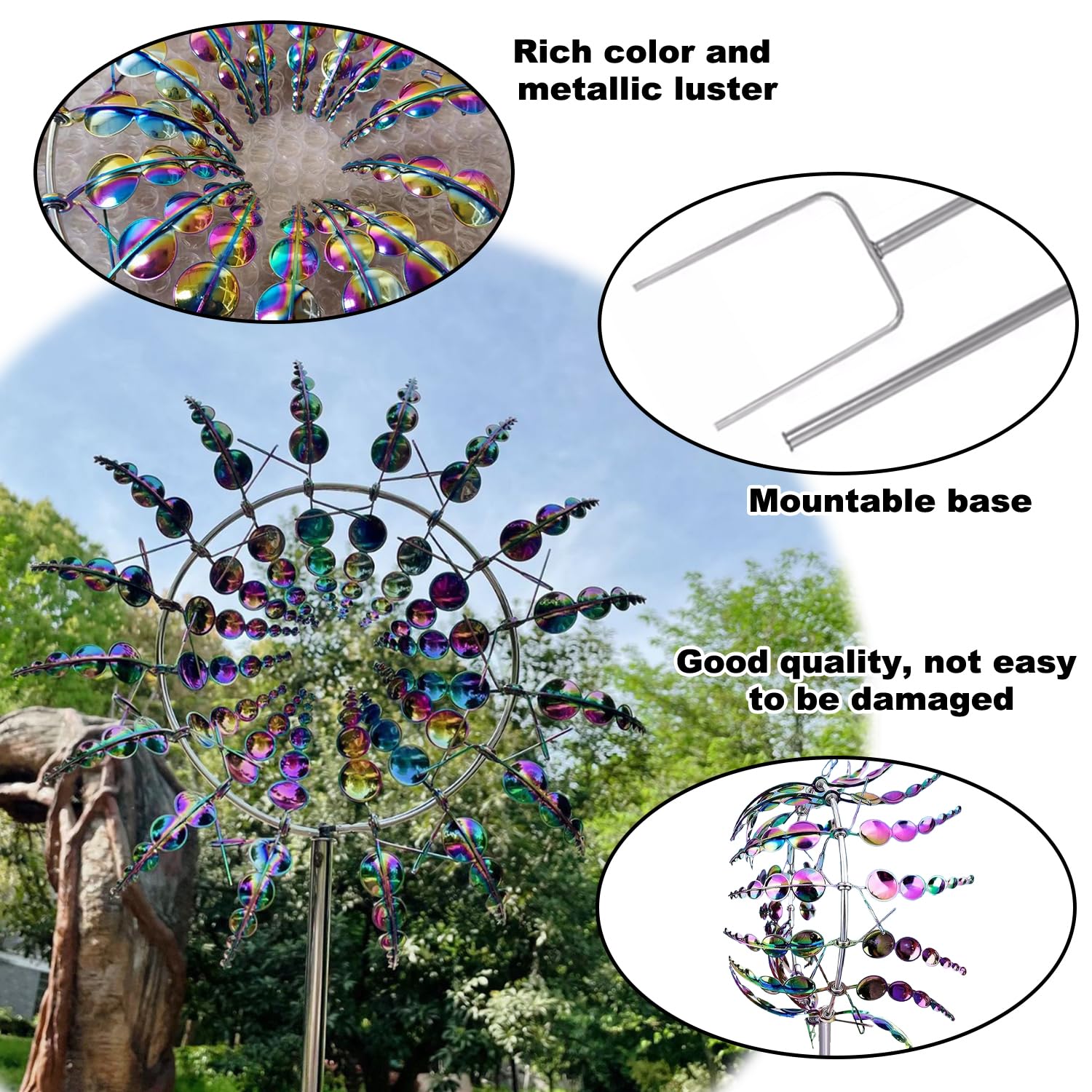 Einzigartige Und Magische Metall Windmühle, Magische Windmühle, Windbetriebene Kinetische Skulptur, Metall-Wind-Spinner, Me-Tall-Wind mühle, Einzigartige Me-Tall Wind mühle, für Patio Rasen, Garten