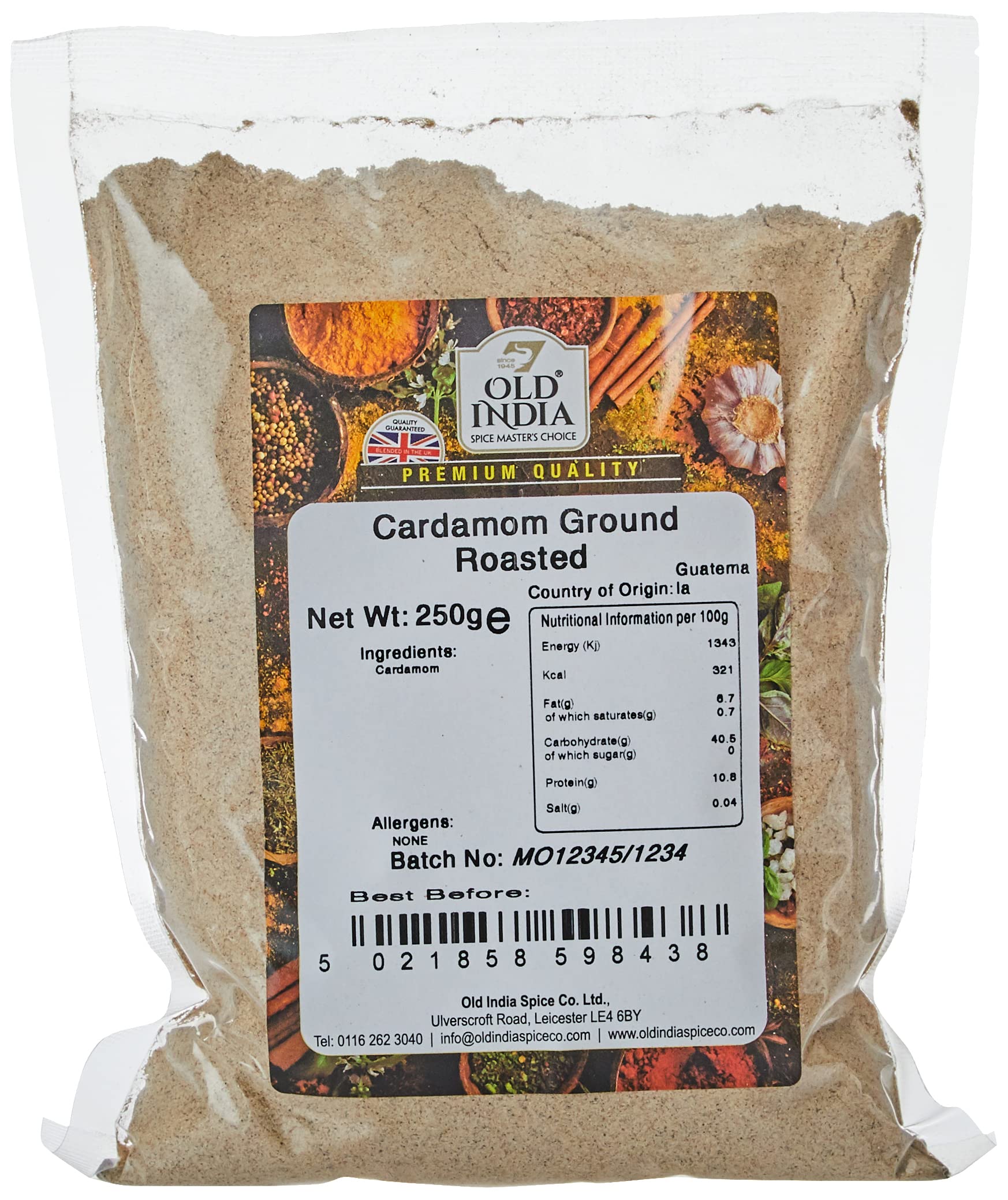 Old India Cardamom Ground Roasted 250g