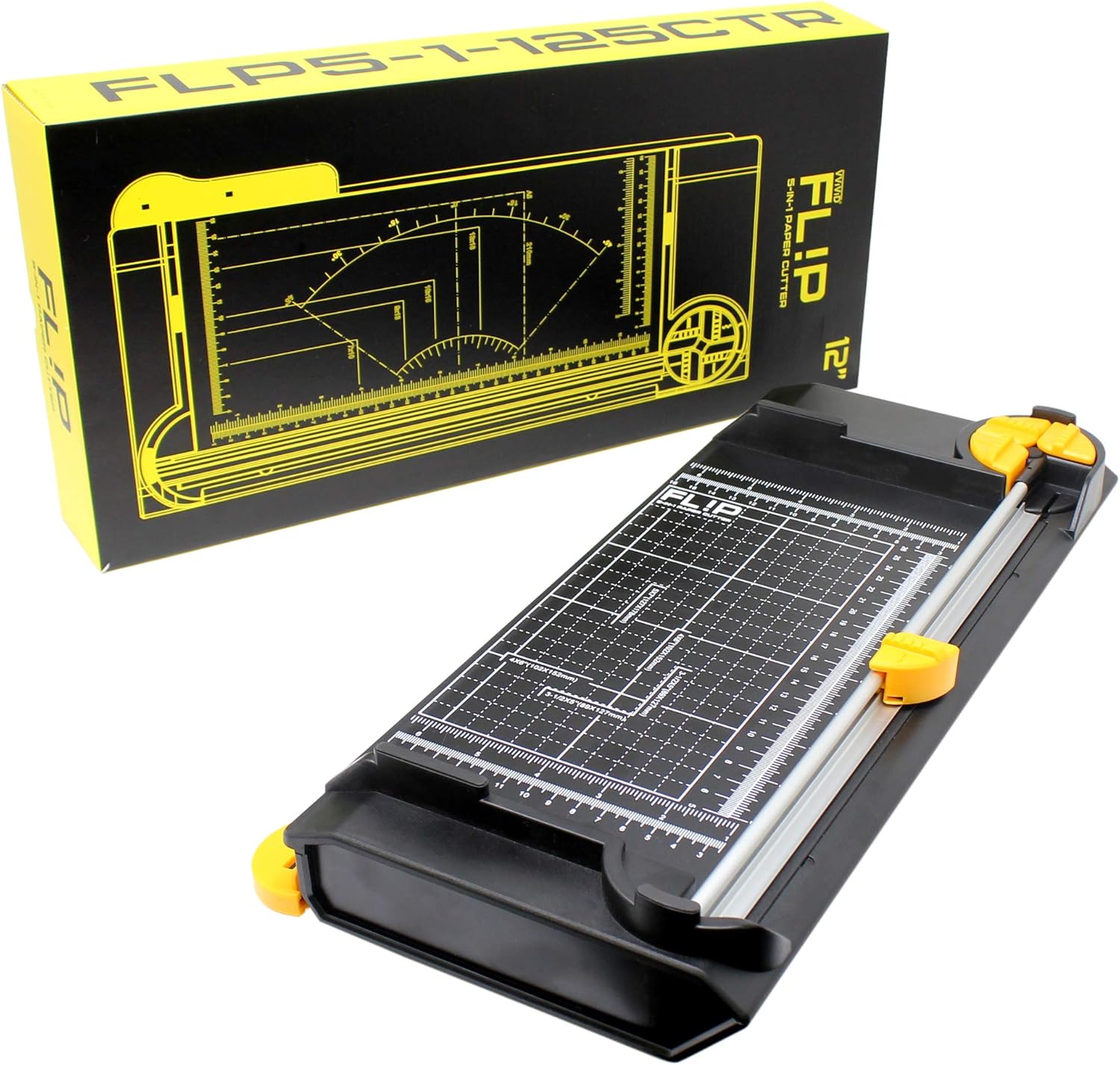 VViViD Fl!p 5in1 Reversible 12" Guillotine Precision Paper Cutter and