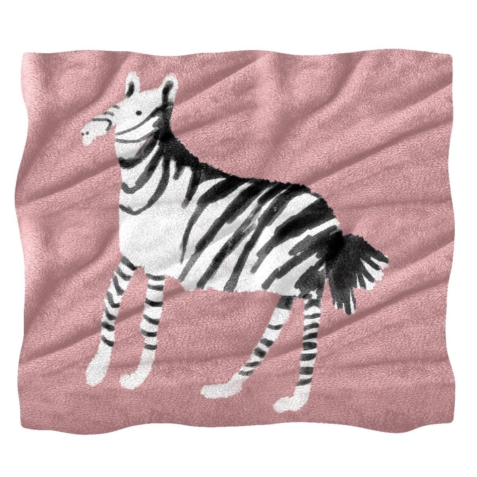 Couverture de lit rose motif zèbre pour réchauffer les nuits des enfants