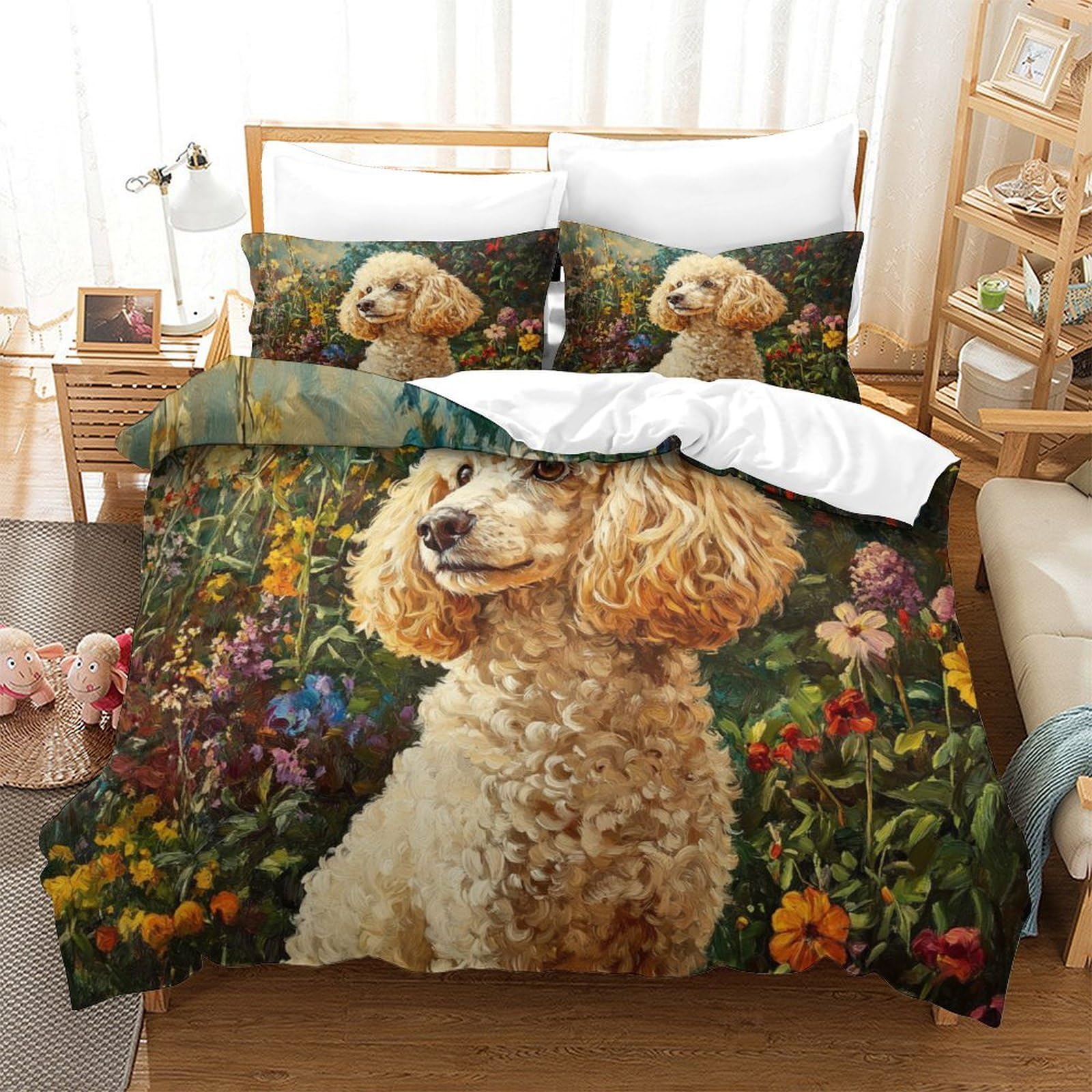 Set di biancheria da letto con copripiumino e federe, con chiusura a cerniera, ipoallergenico, morbido e traspirante, di qualità alberghiera, 3 pezzi, per letto king size (220 x 240 cm)