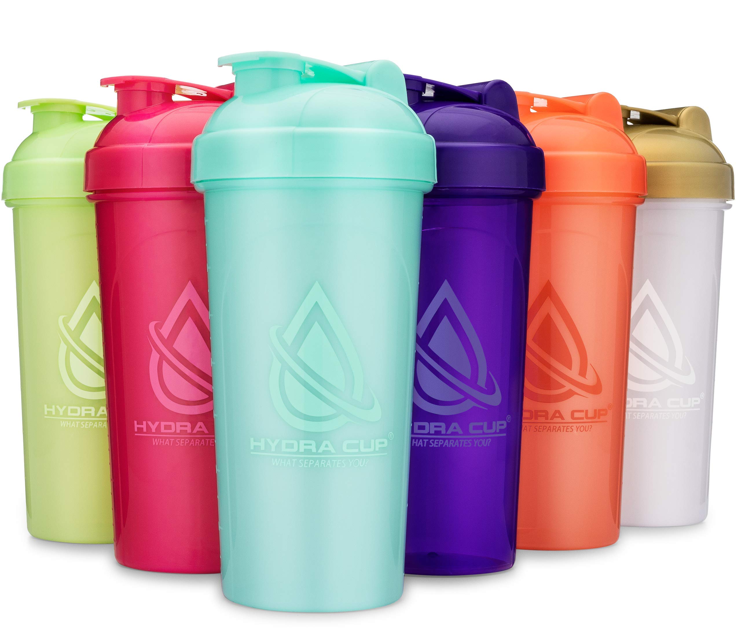 [6 Pack] 28Ounce OG Shaker Bottles with Wire Whisk Balls, Shaker Cup