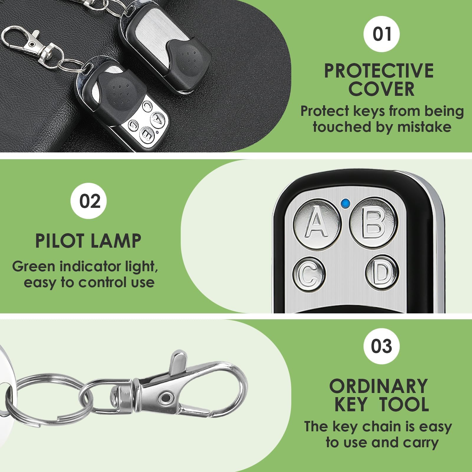 2x Garagentor Fernbedienung 433 MHz - Kompatibel Mit Marantec Modellen