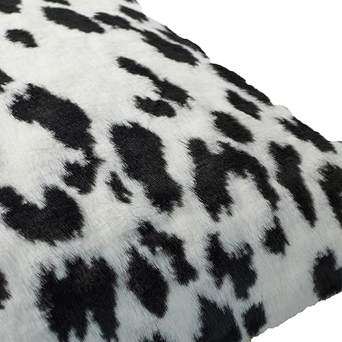 Miniatura 2 de Juego de 2 fundas de almohada de sherpa, acogedoras y esponjosas fundas de cojín decorativas para sofá, cama, 18 x 18 pulgadas, dálmata