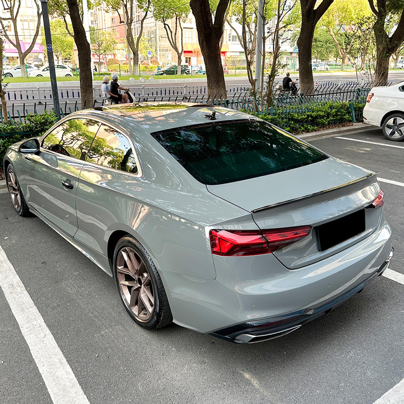Alerón trasero divisor de maletero para Audi A5 F5 Coupé 2017-2024 2022 S5 negro