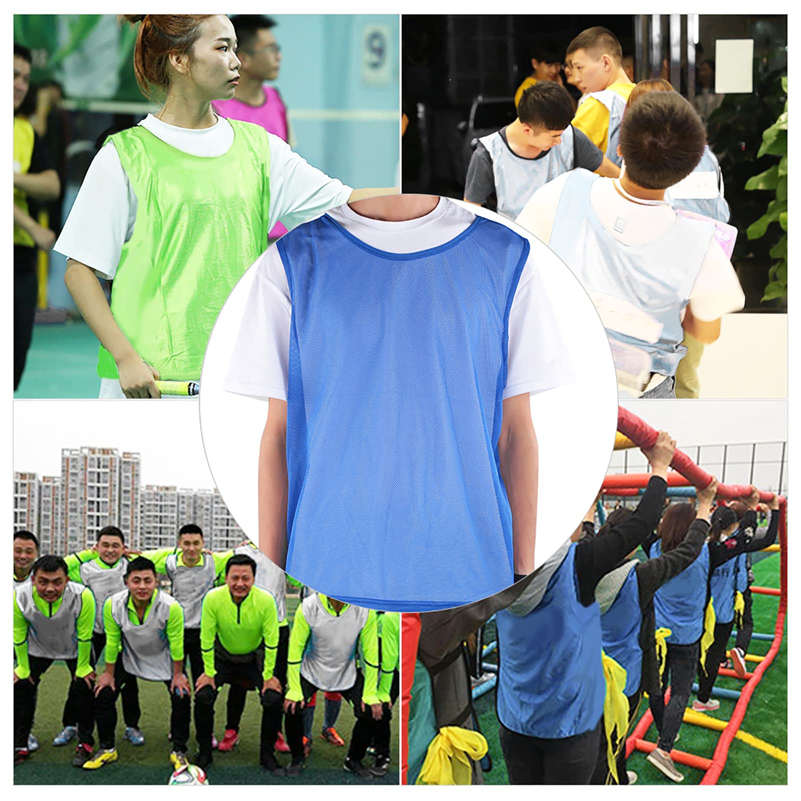 Entrenamiento de adultos transpirables Jersey, camiseta de baloncesto liviano, camisas sin mangas seca por tanques secos para entrenamiento de fútbol al aire libre