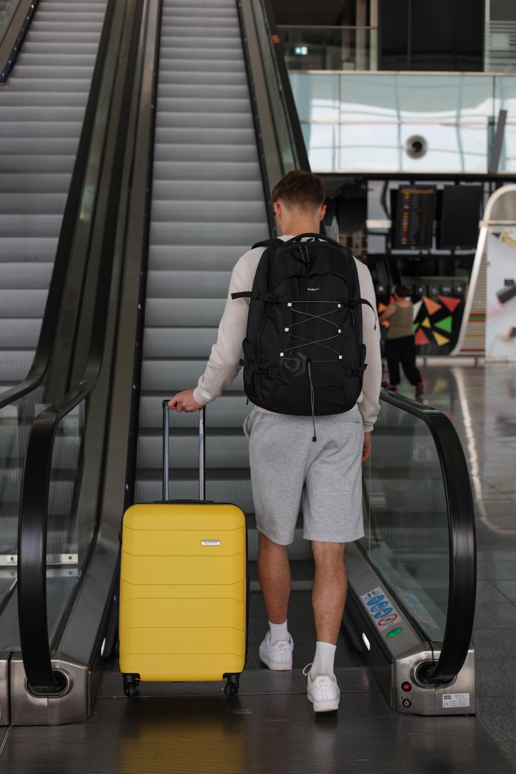 BARRENS Borsa per cabina bagagli a mano, 55 x 40 x 20 cm, zaino da viaggio leggero, 38 l, per aereo con elementi riflettenti e design ergonomico