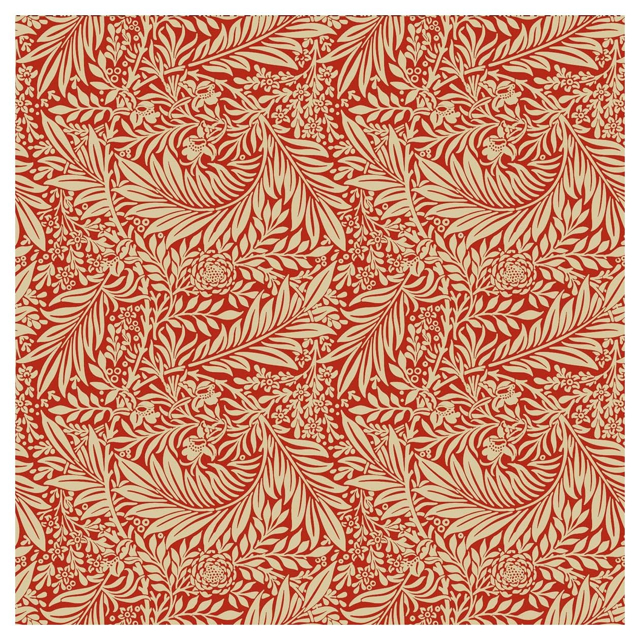 TheFabricTrade 100% Cotton Fabric Digital Printed Material William Morris Larkspur Crimson Classic Design - Ideal for Arts & Crafts, Sewing, Quilting - 3 Metre (300cm x 140cm)