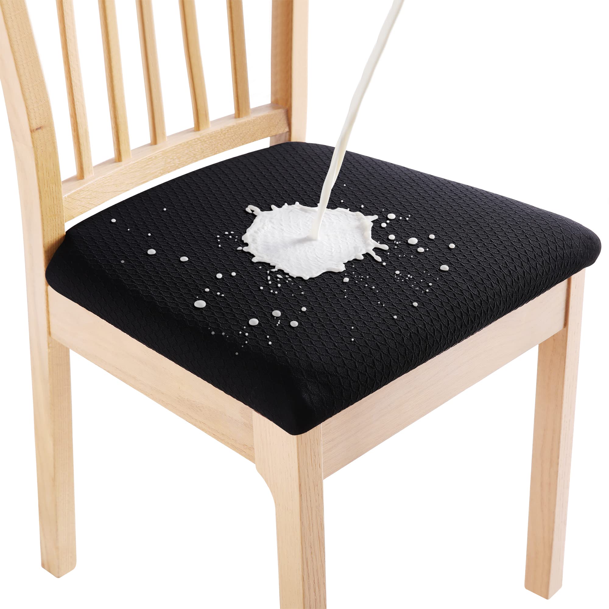smiry Waterproof Seat Covers for Dining Room Chairs, 4 Pack 