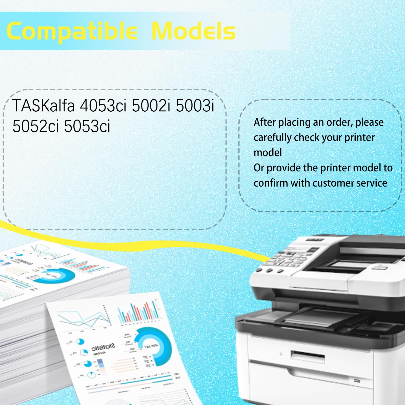 CEECN Compatible for Kyocera DV-8550 Replacement Developer Unit Used with TASKalfa 4053ci 5002i 5003i 5052ci 5053ci Printers, High Production Multiple Options (1 Pack Yellow)