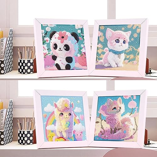 Miniatura 5 de ijbnhd Kits de pintura de diamantes para adultos, animales, arte de diamantes por números, kits de artes y manualidades para niñas de 6 a 8 a 10 a