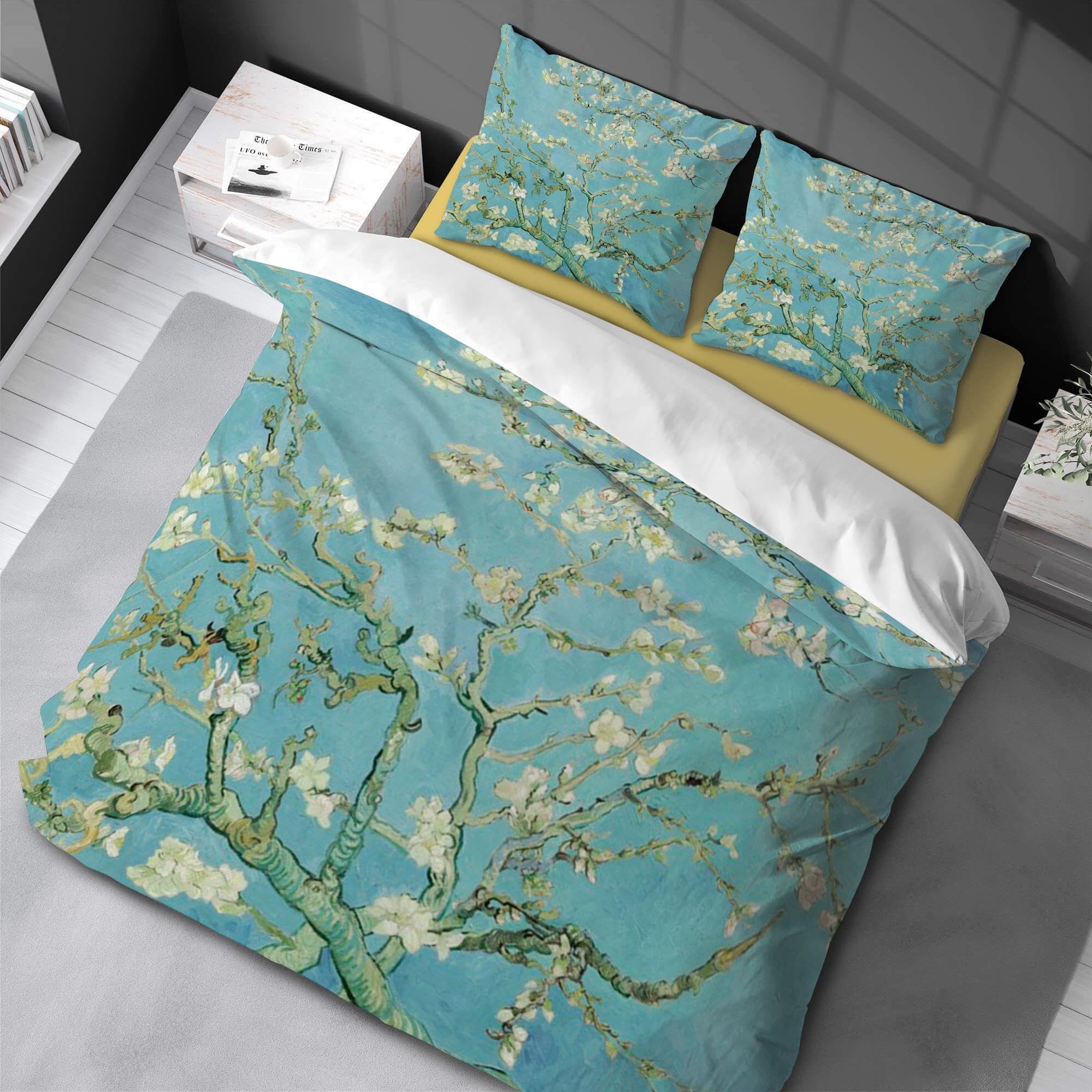 Parure de lit Fleur d'amandier de Van Gogh au design artistique raffiné