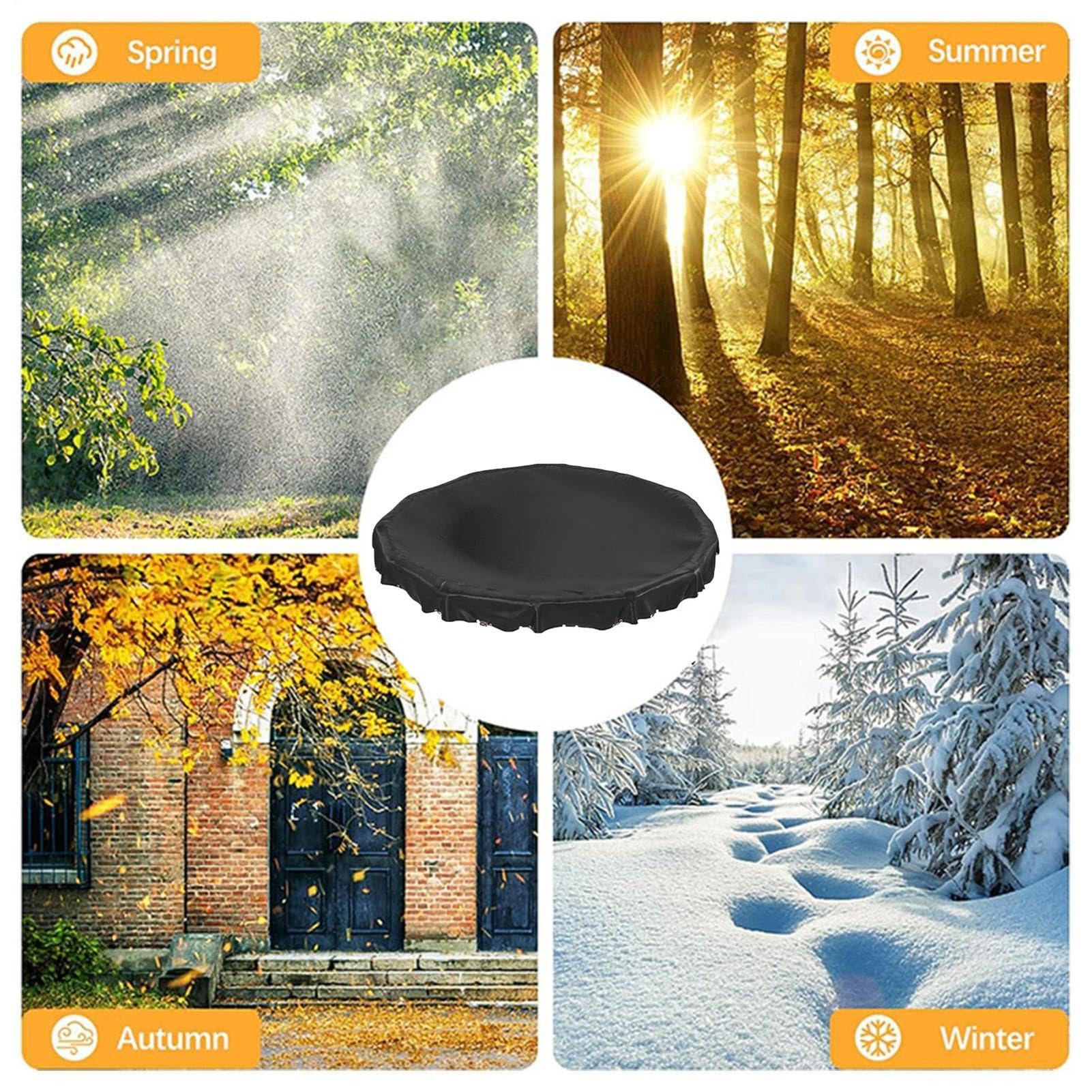 Cubierta de Piscina Invierno Plegable Impermeable Antipolvo Protección