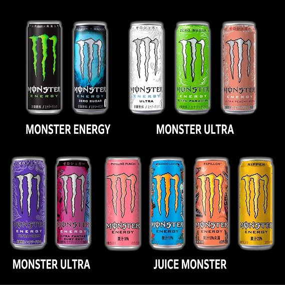 MONSTER Asahi Beverage Ultra Peachy Keen 12 fl. oz. 355 mL x 12 Cans Energy Drink 0 Calories Exclusive