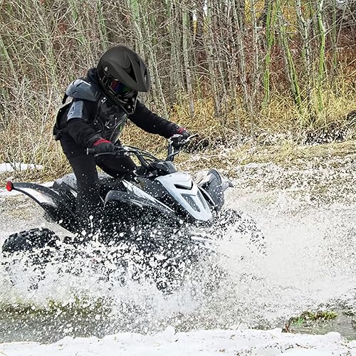 Miniatura 3 de Casco de motocross, ATV para jóvenes y niños, casco de motocicleta todoterreno BMX de 4 ruedas, con certificado DOT, con guantes y máscara de gafas