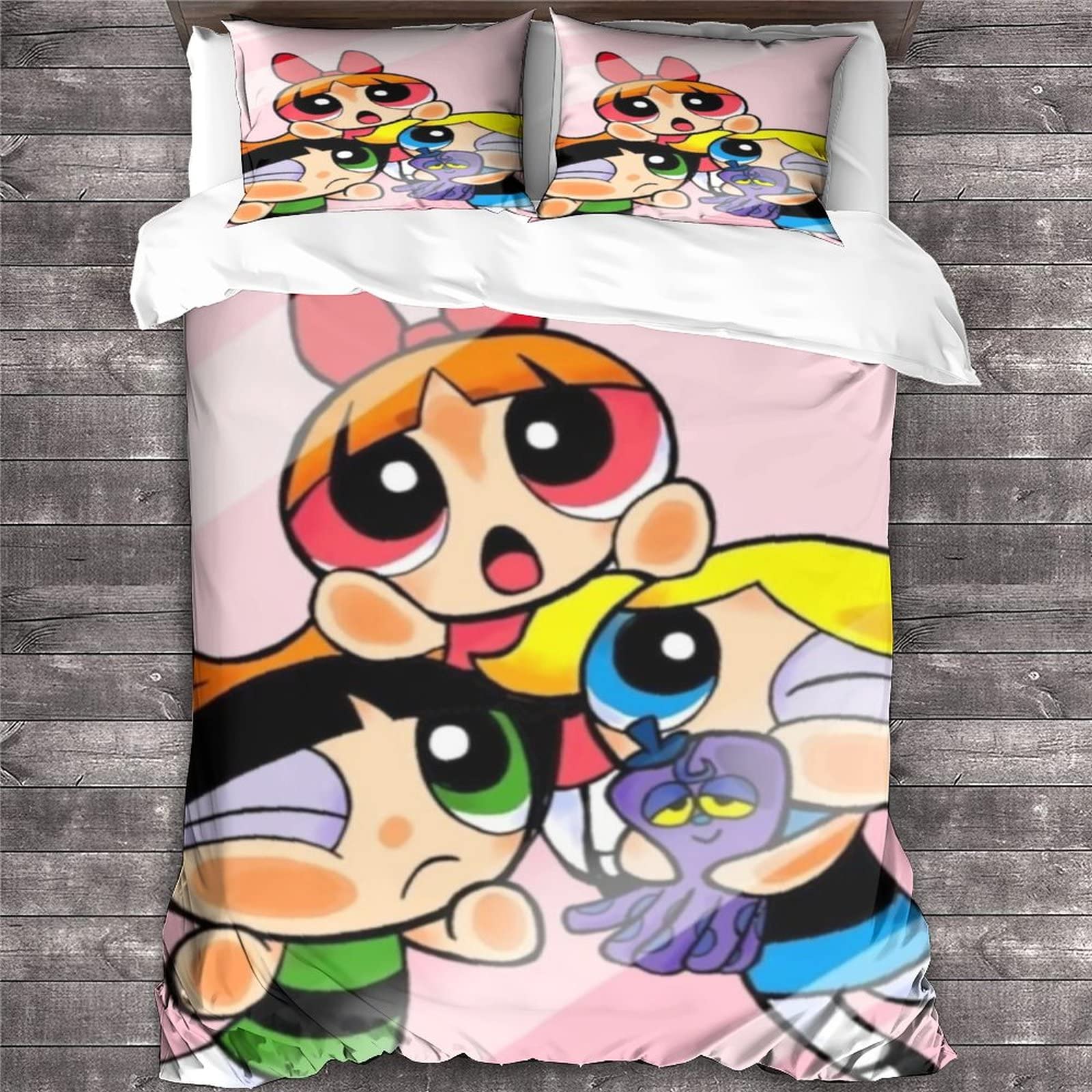 The Powerpuff – housse de couette pour filles, taie d'oreiller