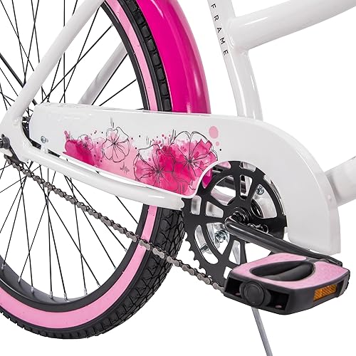 Vista 5 de Huffy Cruiser Bike, Fairmont or Woodhaven Model, 20/24/26 Inch Sizes, Perfect for Casual Rides, Ergonomic Design, Rear Rack and Basket on Woodhaven