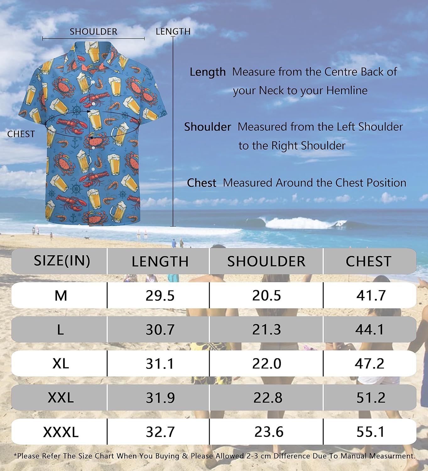 Men's Novelty Button Up Shirt Funky Short Sleeve Party Shirts Casual Hawaiian Beach Shirt - Image 7