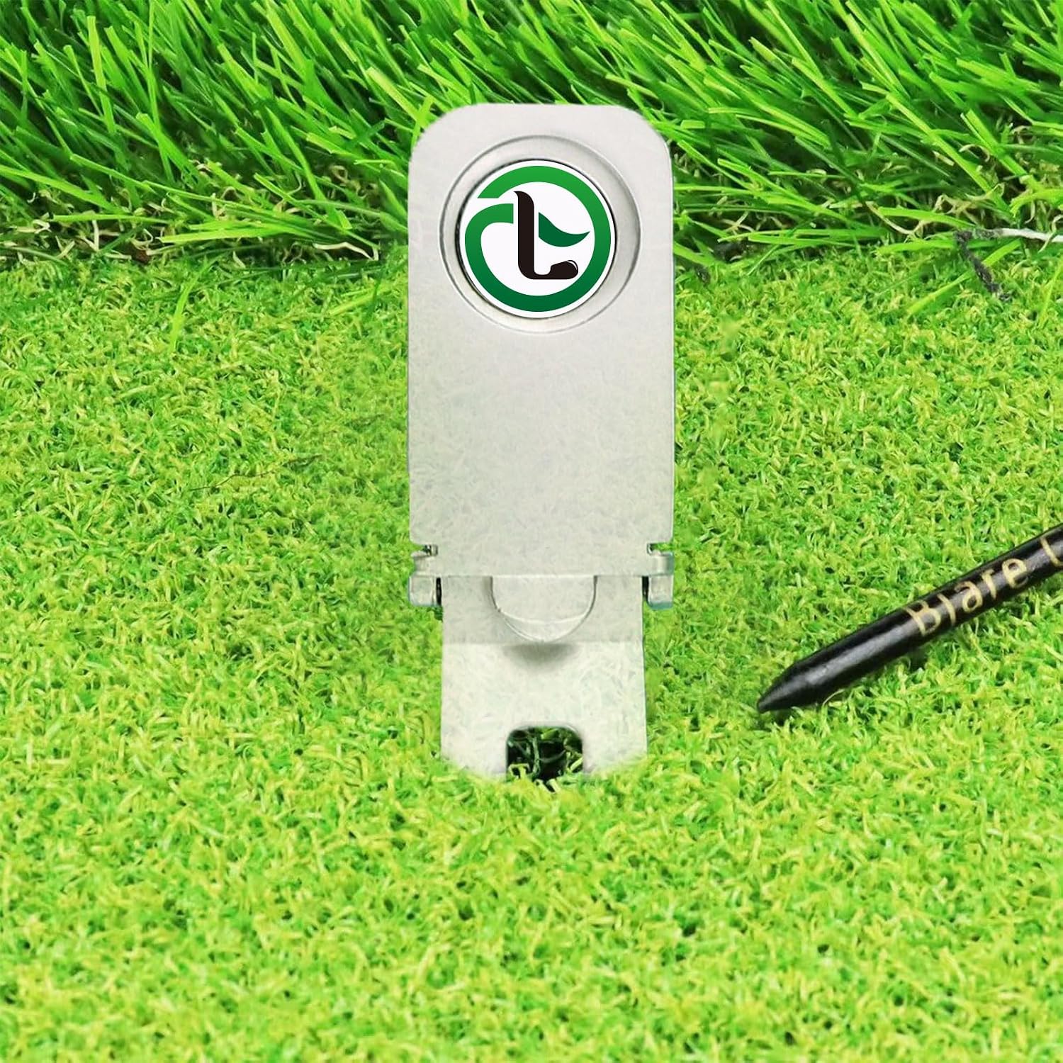 Magnetic Golf Divot Repair Tool and Ball Marker, 4 in 1 Golf Accessory Tool, Opener - Club Tee - Groove Cleaner - Putting Alignment - Designed to Be The Ultimate Tool for The Green image 4