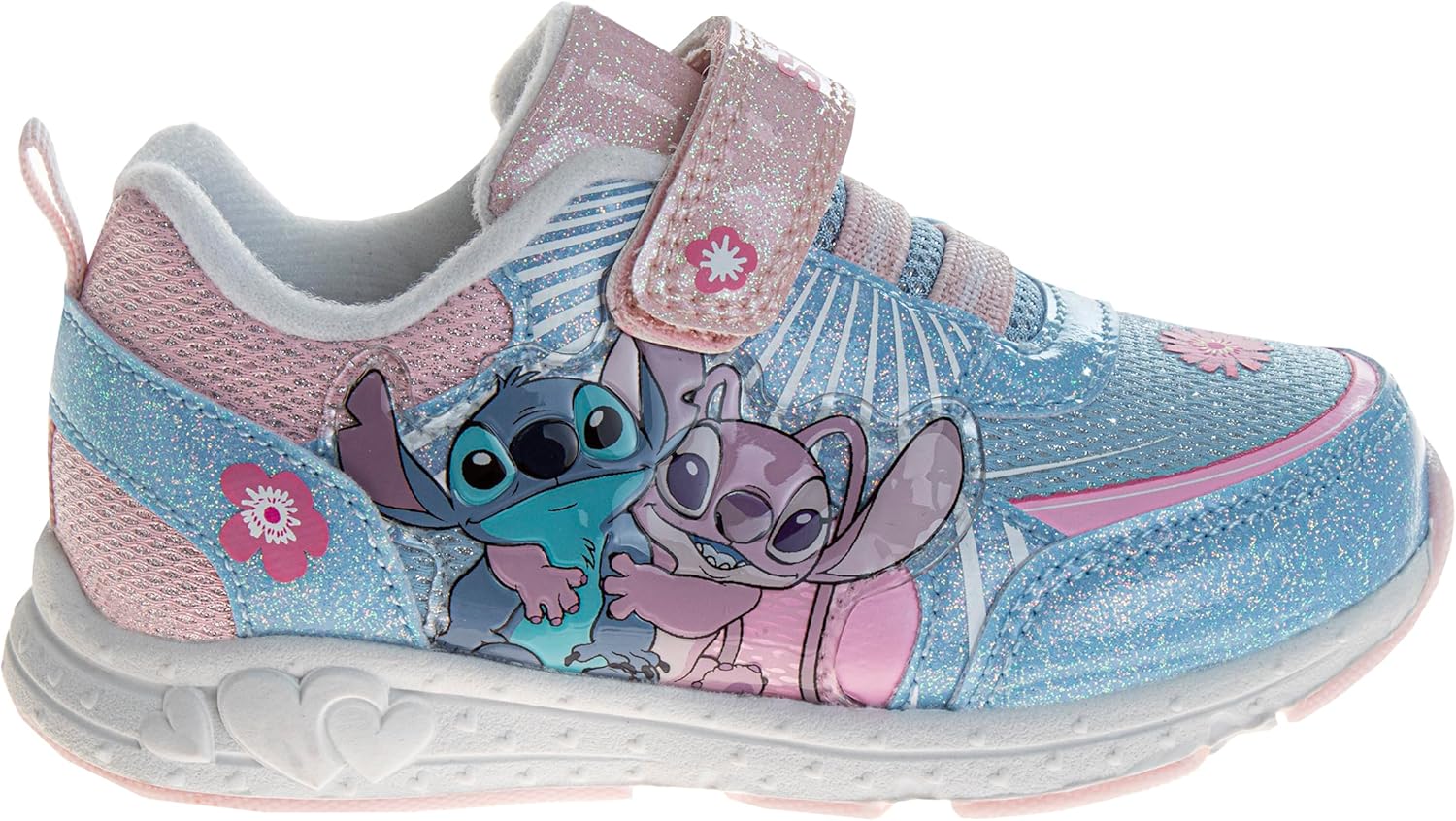 Disney Lilo & Stitch LED Light up Shoes for Kids - Slip on Laceless Lightweight Breathable Tennis Runner Sneakers (Sizes: 7-10 Toddler / 11-12 Little Kid) - Image 3