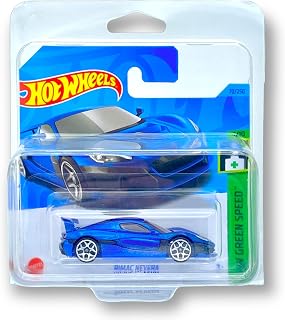 Hot Wheels Rimac Nevera (Blue) 4/10 HW Green Speed 2023 - 70/250 (Short Card) - COMES IN A KLAS CAR KEEPER PROTECTIVE COLLECTORS CASE - HKG36