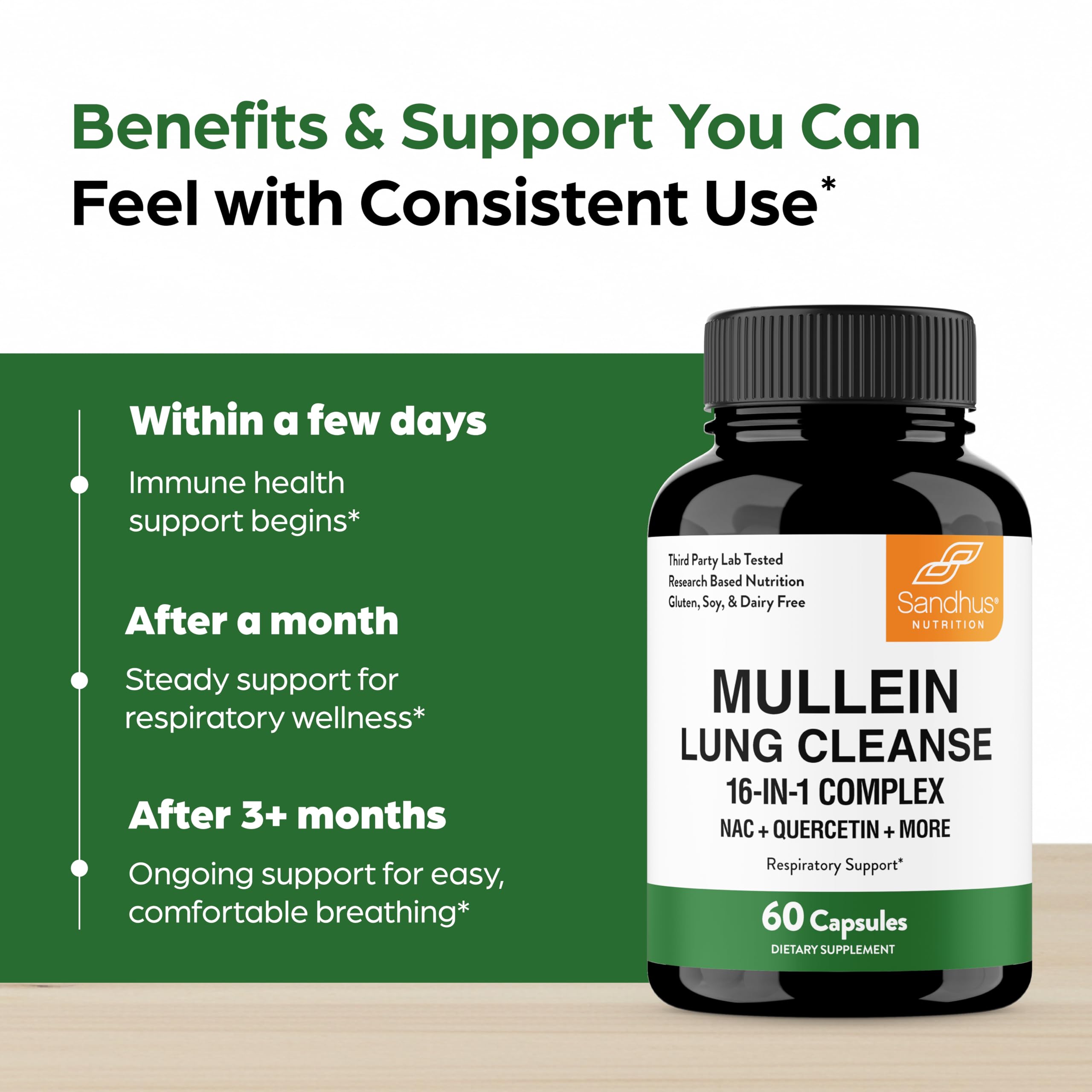 Mullein Leaf Extract Capsules for Lungs | Lung Detox 16-in-1 Supplement — Amazon image 7