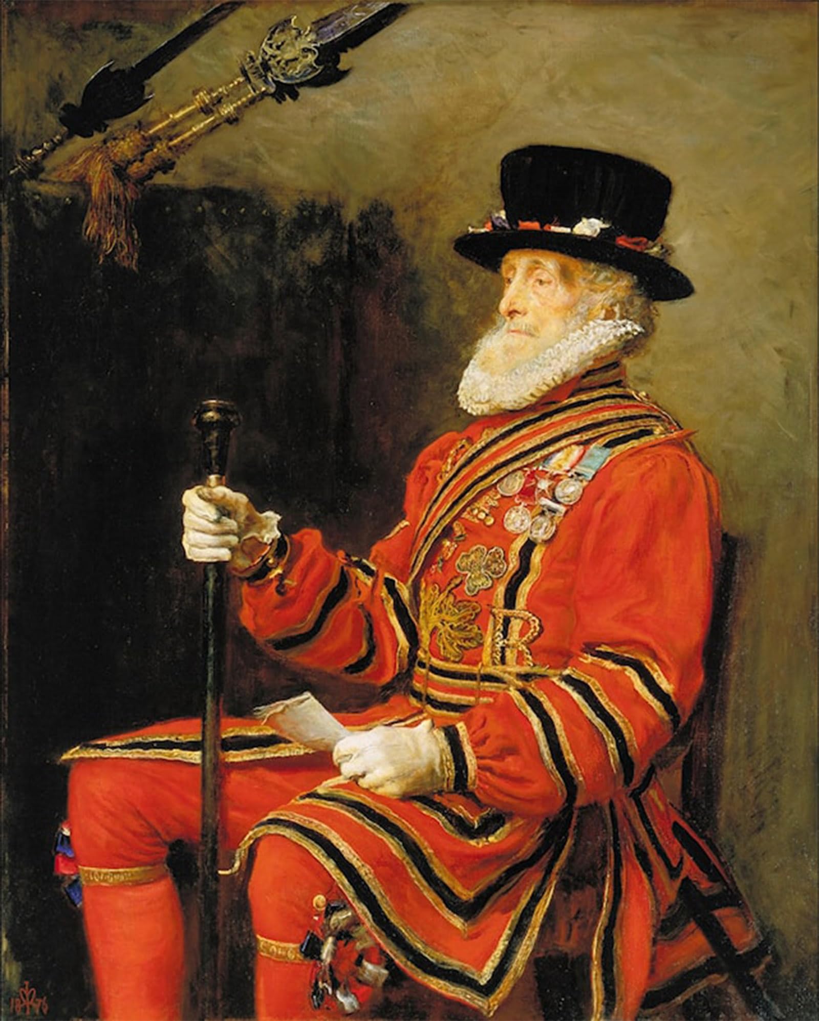 ARTXLXXBN Famous Print Painting Colorful Art Print lo Yeoman della Guardia John Everett Millais Canvas Art Decorations for Home Decor 60x90cm