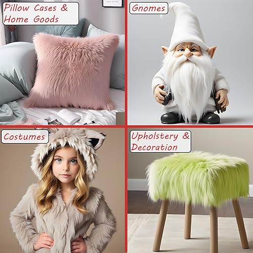 Miniatura 4 de Cuadrados de piel sintética  Corte de tela de piel lanuda, parches  Manualidad, disfraz, suelo de cámara y decoración