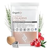 Organixx Collagen Peptides Powder with Vitamin C, Types I, II, III, V, X Hydrolyzed Collagen, Hair, Nail, Skin, Bone & Joint Health, Aging Support, Clean Sourced, Gluten Free, Unflavored, 30 Servings